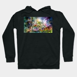 Watercolor bloom spring Garden Hoodie